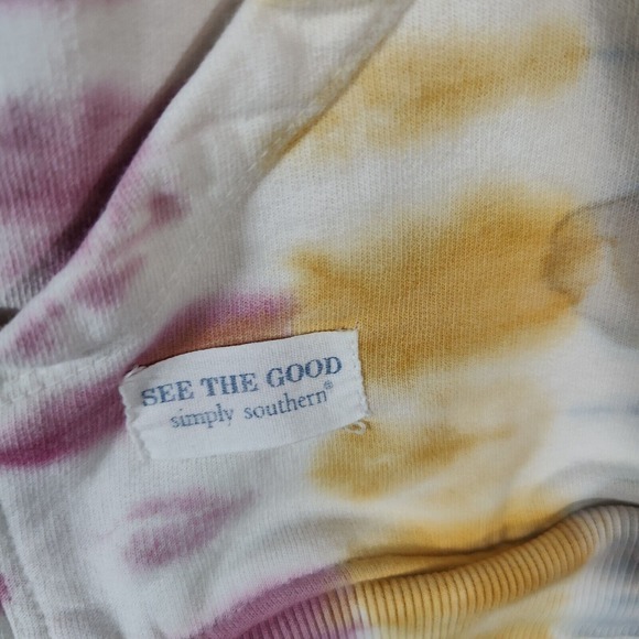Simply Southern Sweatshirt Womens Medium Multicolor Hooded With Graphic - Picture 3 of 8